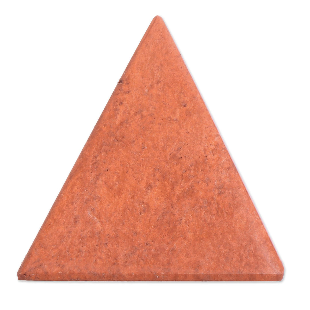 Artisan Crafted Gemstone Jasper Pyramid Sculpture - Pyramid of Dreams
