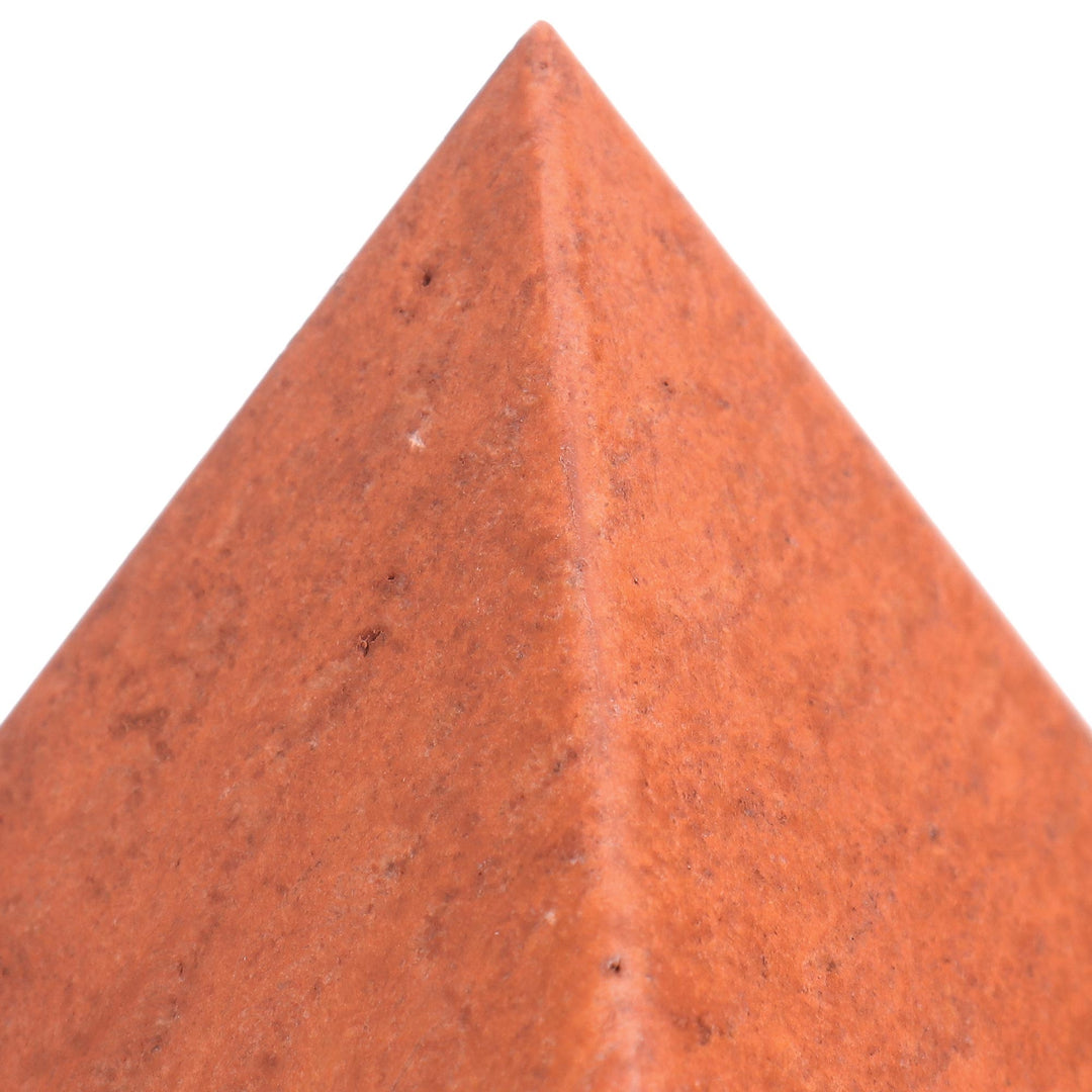 Artisan Crafted Gemstone Jasper Pyramid Sculpture - Pyramid of Dreams
