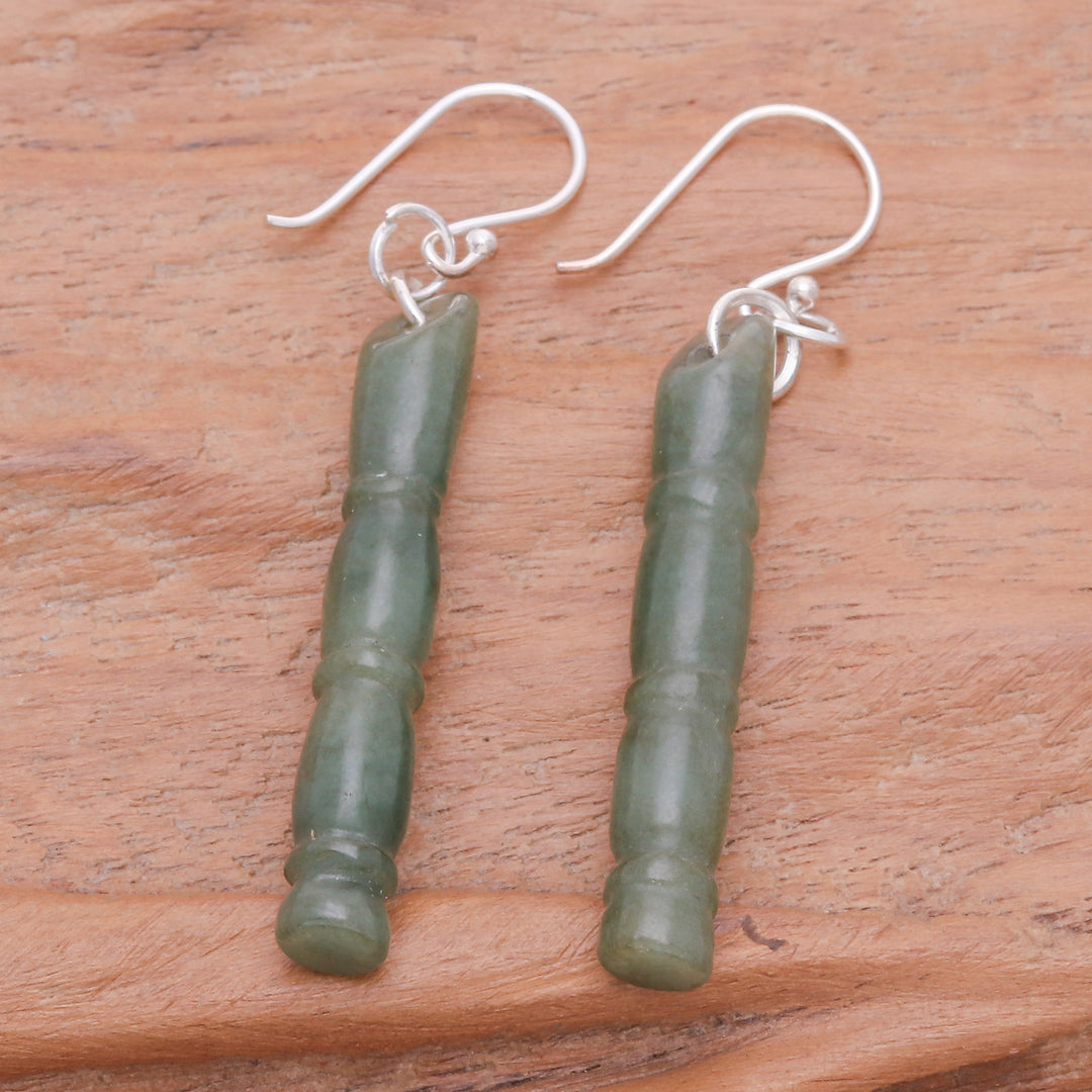 Handmade Jade Dangle Earrings - Path to Enlightenment