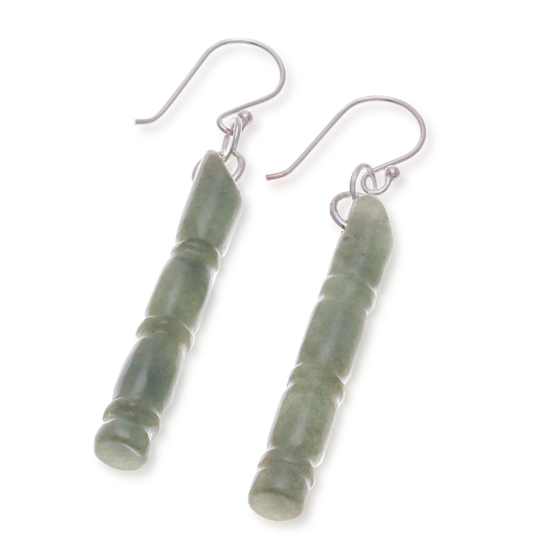 Handmade Jade Dangle Earrings - Path to Enlightenment