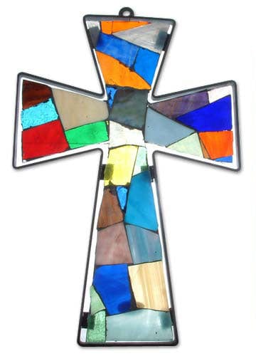 Stained glass cross - Reflections of Color