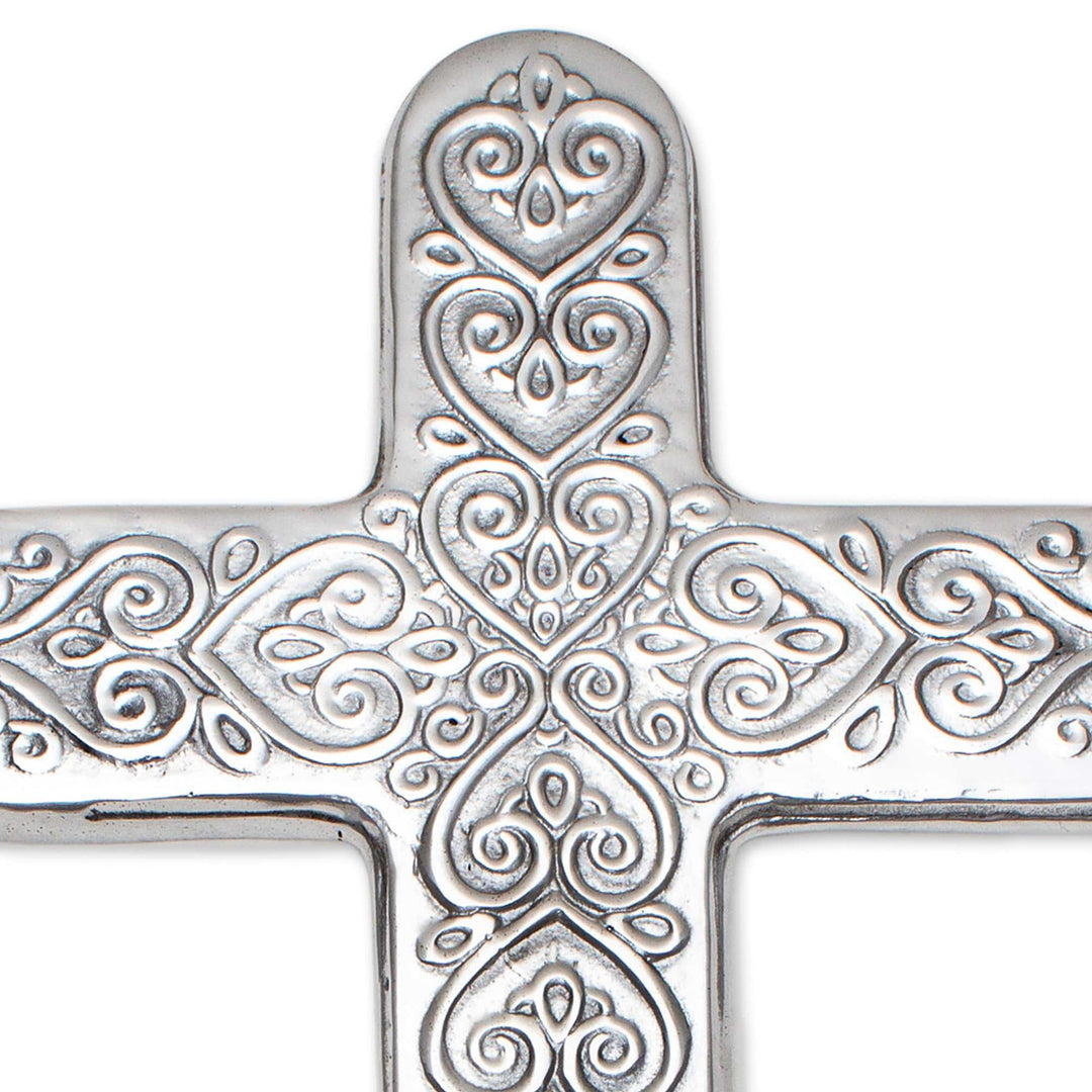 Aluminum cross - Hearts