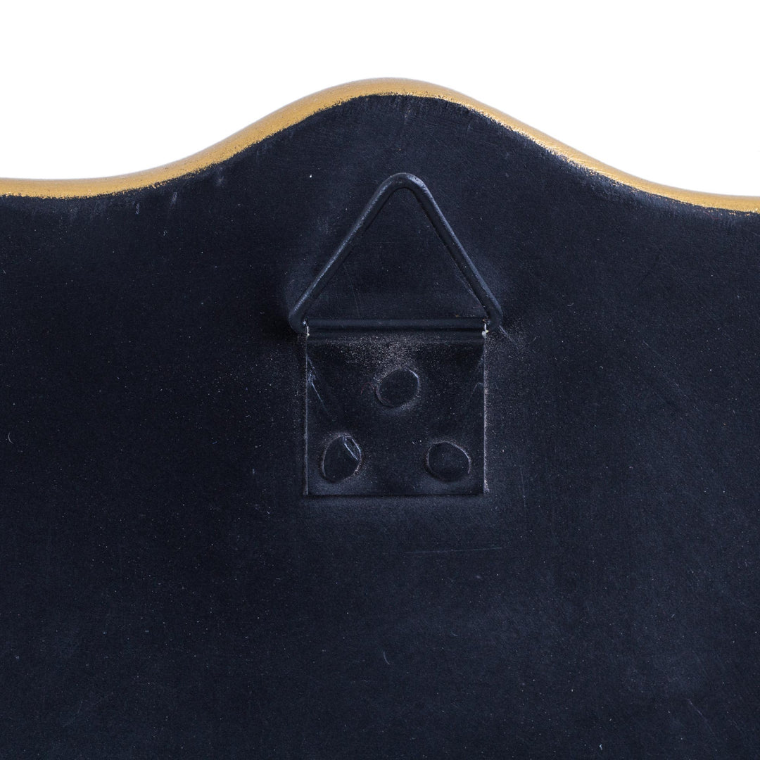 Reverse Painted Glass Wood Mirror from Peru - White Star