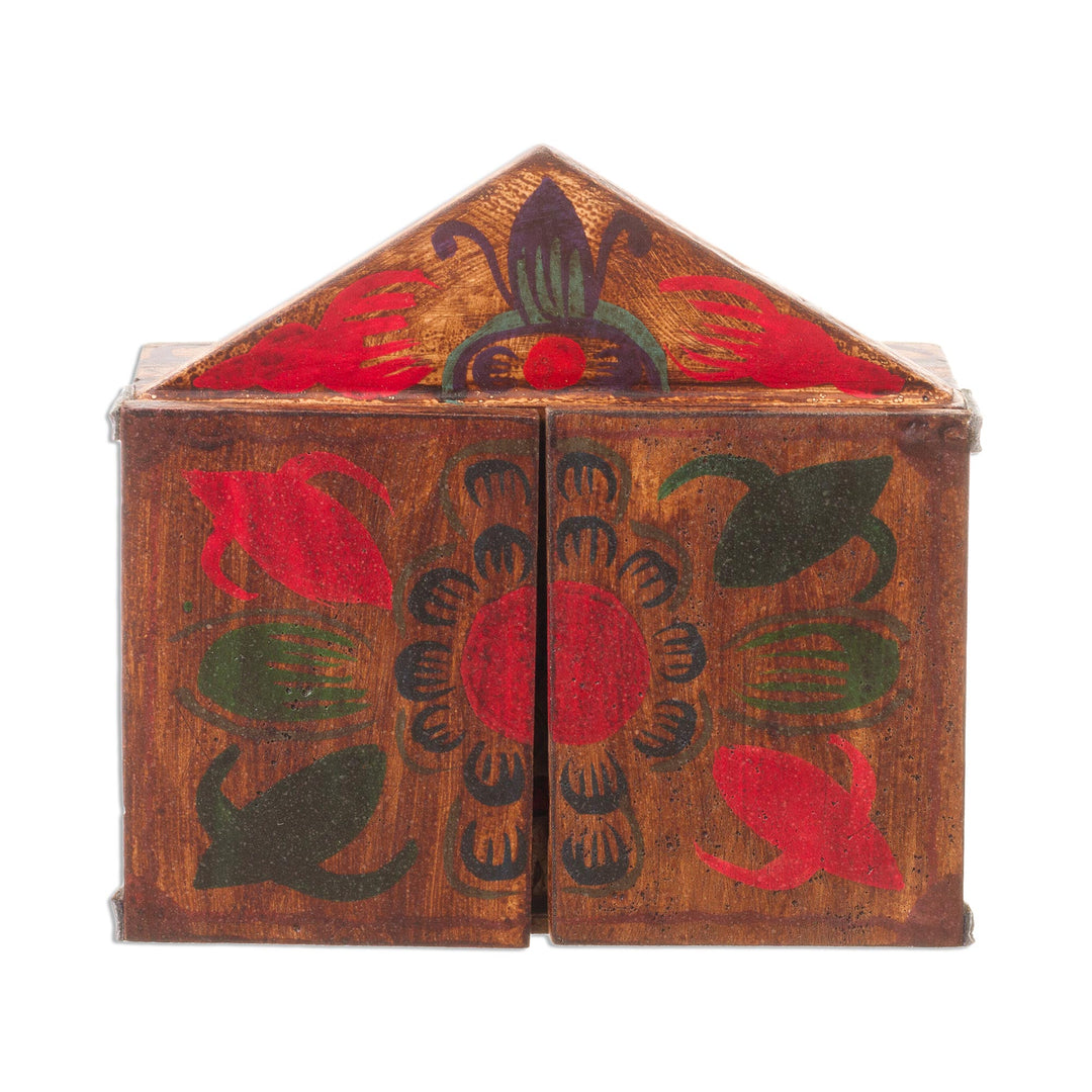 Fair Trade Nativity Scene Retablo Wood Sculpture - Jesus Spoke of Peace