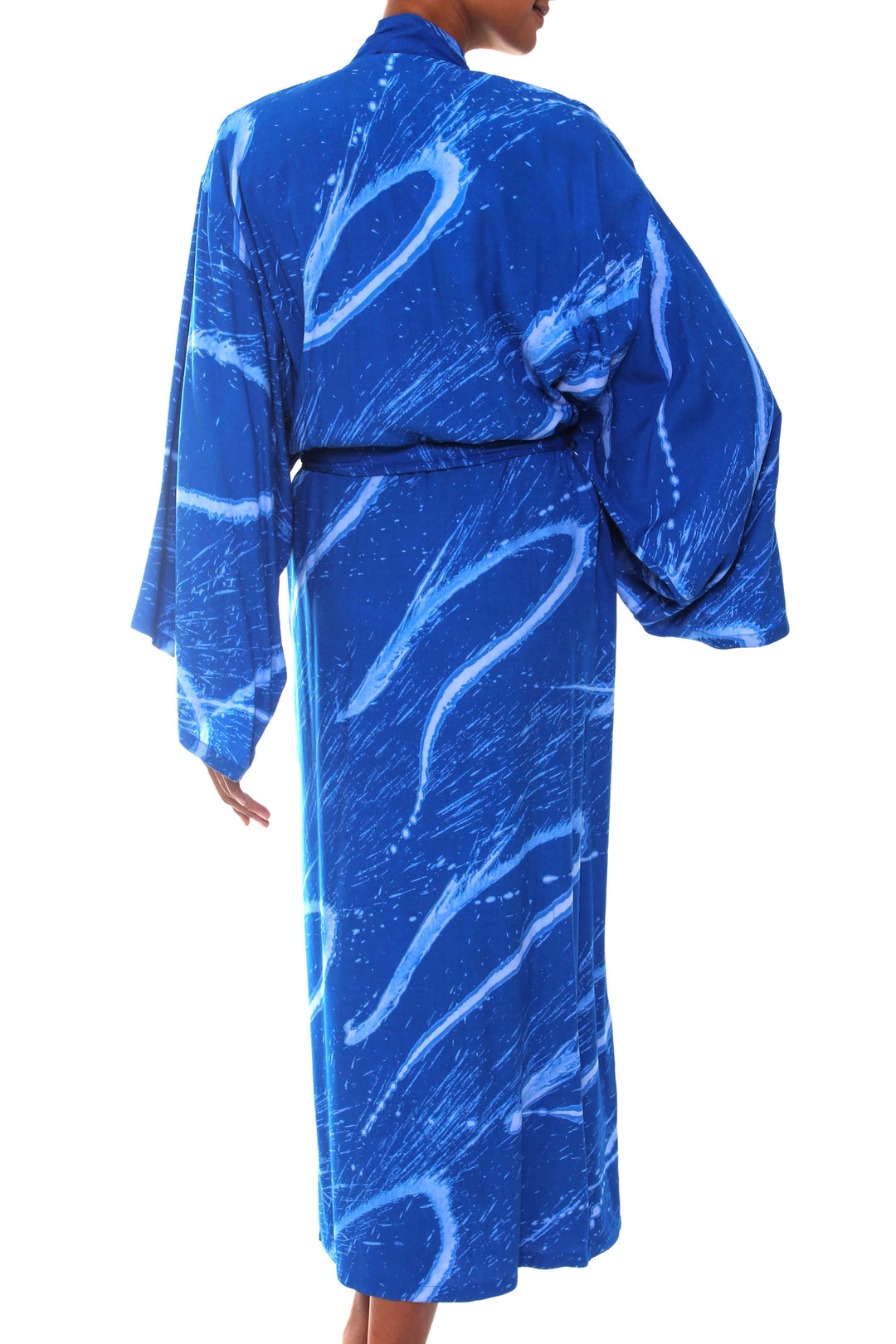 Women's Batik Patterned Robe - Sea of Sapphire