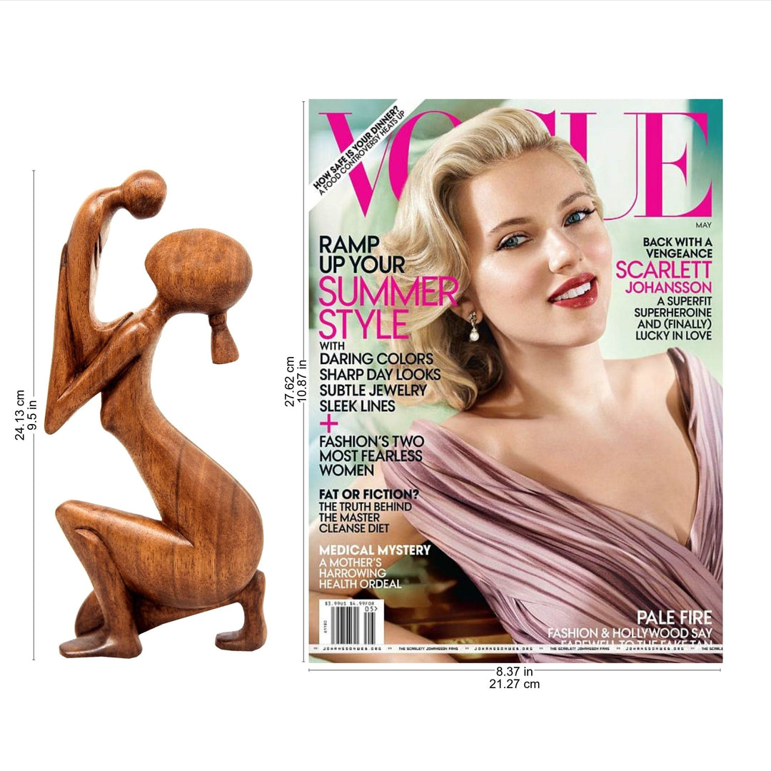 Hand Crafted Mother and Child Sculpture - Moment of Tenderness