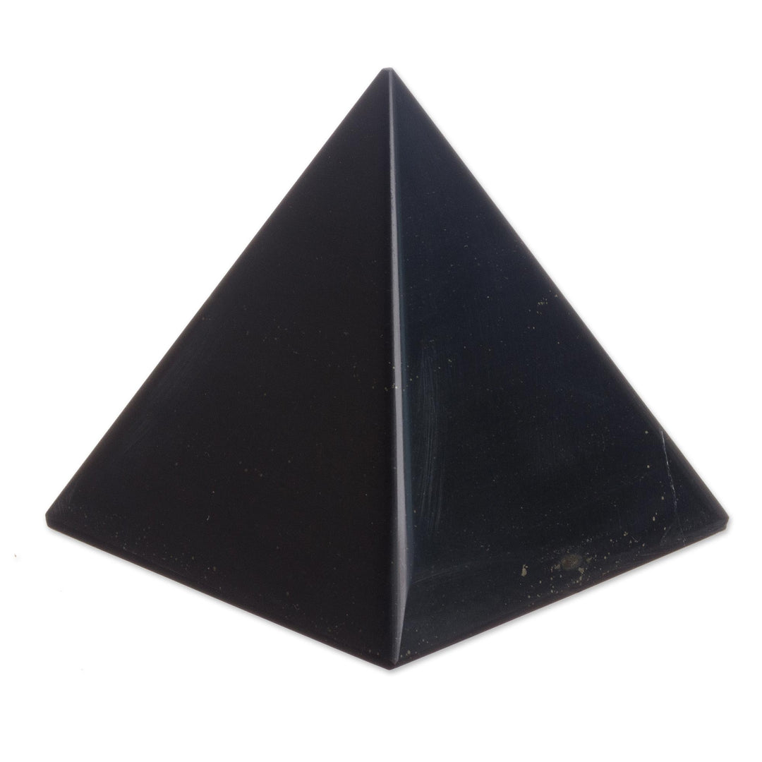Onyx Gemstone Sculpture - Black Night of Peace