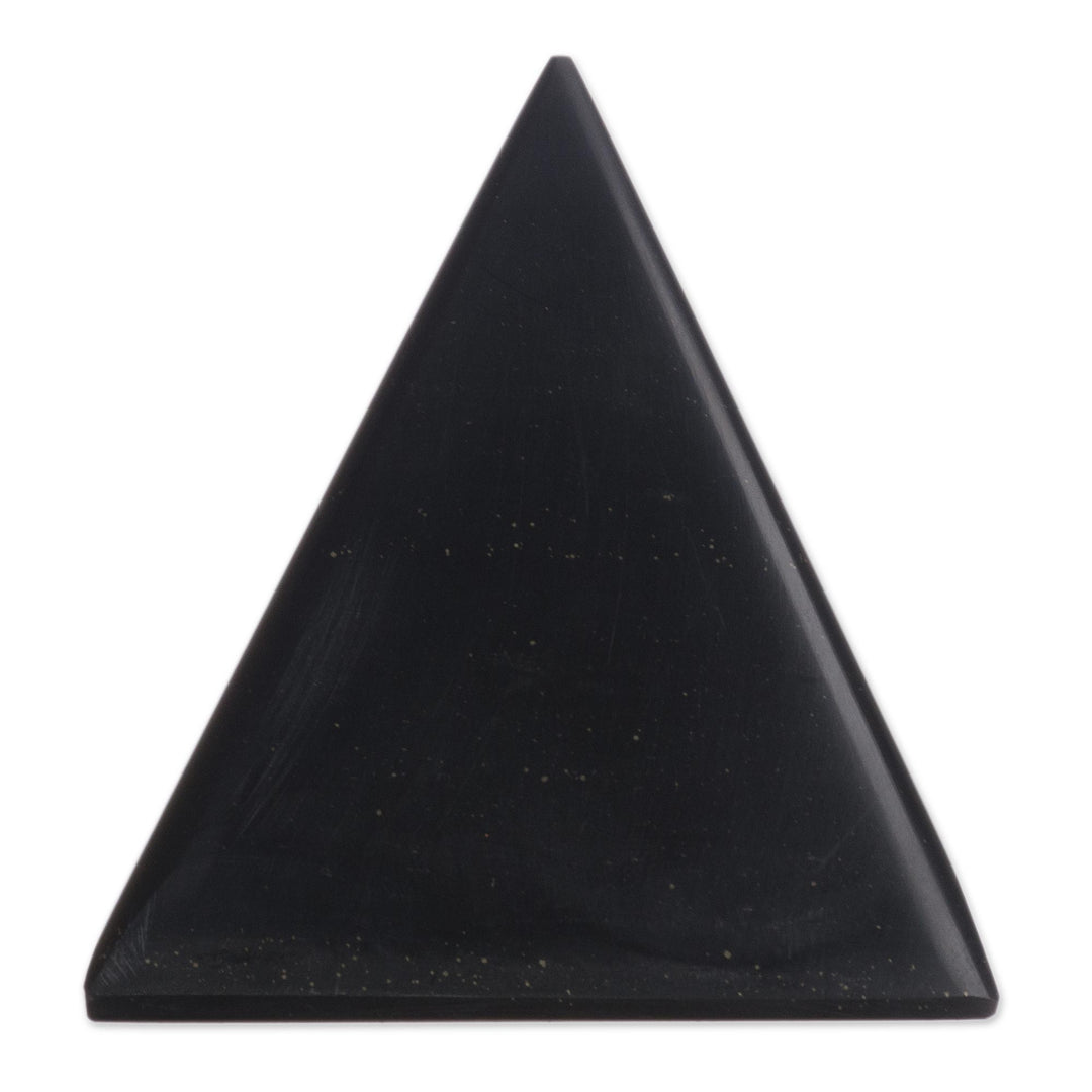 Onyx Gemstone Sculpture - Black Night of Peace