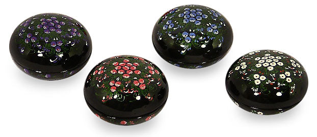 Unique Floral Mango Wood Decorative Boxes (Set of 4) - Summer Phlox