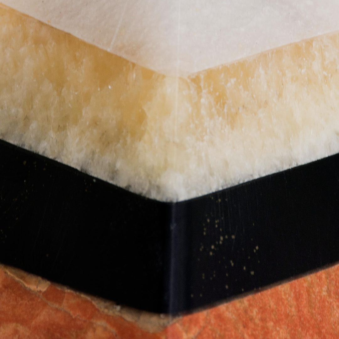 Handcrafted Gemstone Pyramid Paperweight Sculpture - Natural Energy