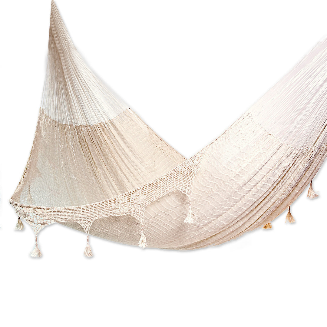 Solid Rope Hammock with Tassels (Triple) - Caribbean Shores