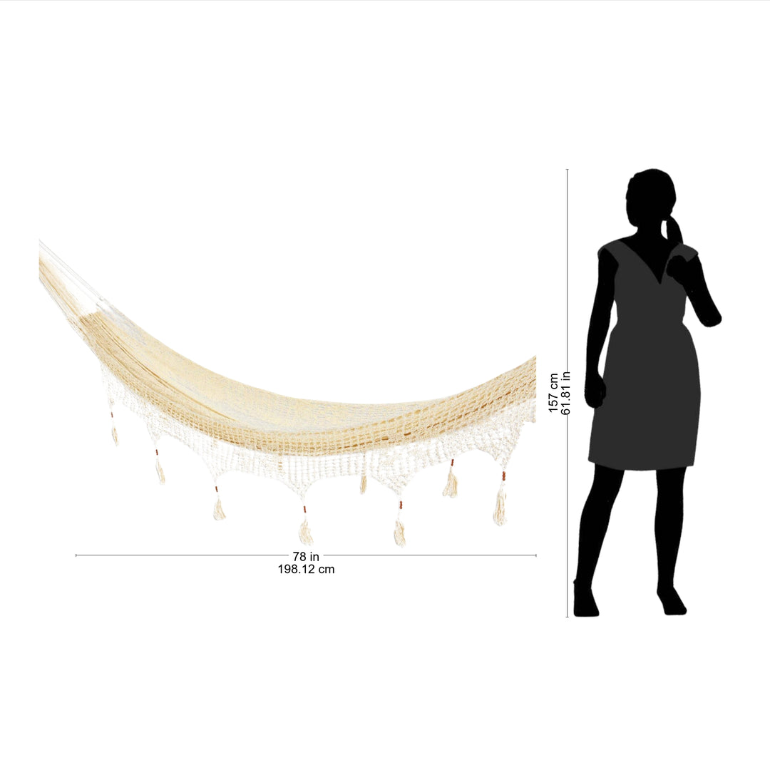Solid Rope Hammock with Tassels (Triple) - Caribbean Shores
