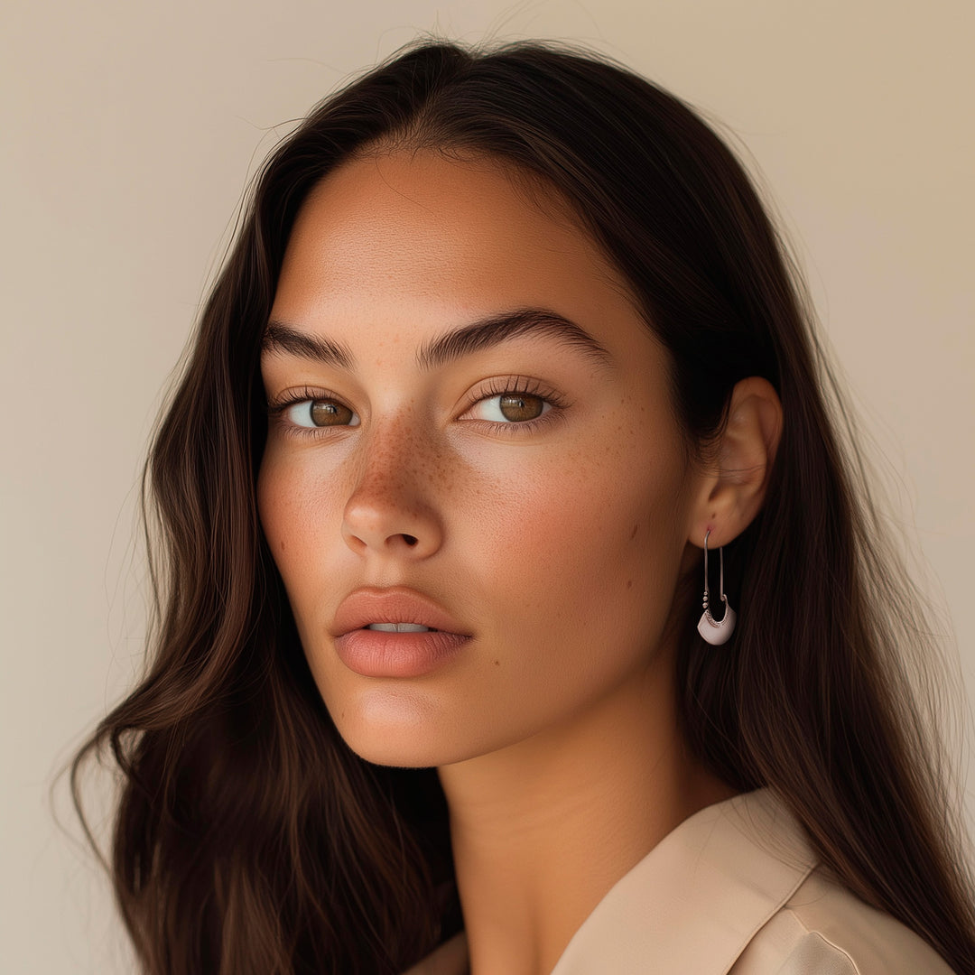 Women's Sterling Silver Hoop Earrings - Hollow Bell