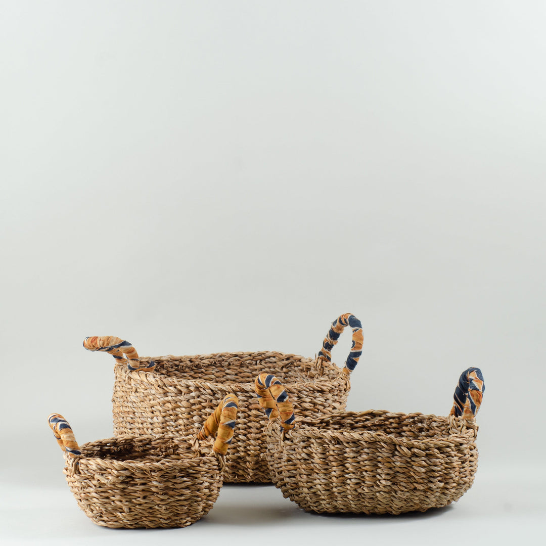 Chindi Handle Baskets - Set of 3