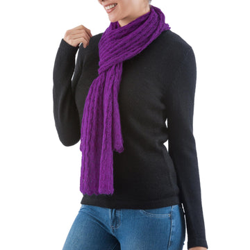 Alpaca blend scarf - Piura Lilac