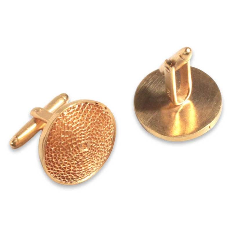 21k Gold Plated Silver Filigree Cufflinks - Starlit Sun