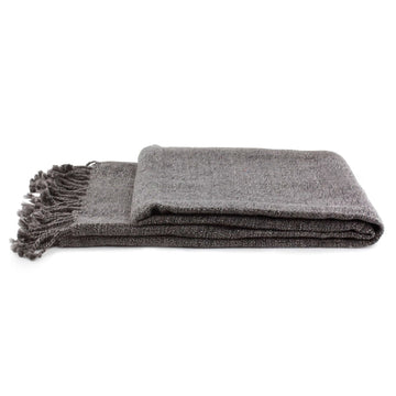 Handmade Solid Throw Blanket - Grey Dove