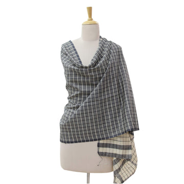 Hand Woven Natural 100% Silk Shawl Wrap - Geometric Fusion