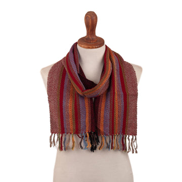 Unisex 100% Alpaca Scarf - Tarma Sunrise