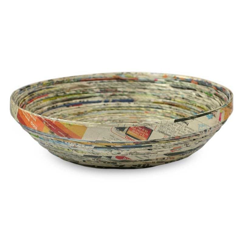 Modern Recycled Paper Bowl Centerpiece - Vortex