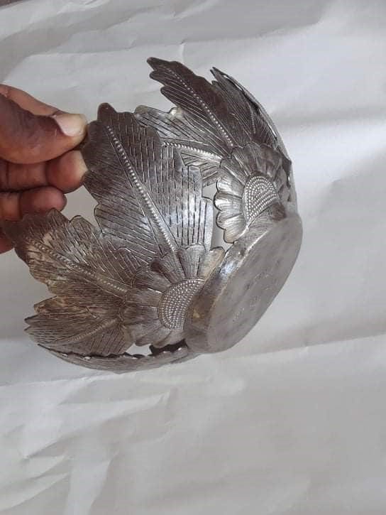 Decorative Drum Art Bowl - Vine