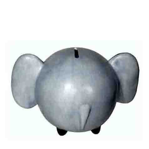 Blue Ceramic Elephant Bank