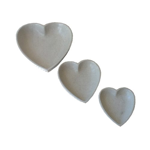 Soapstone Heart Dish - White