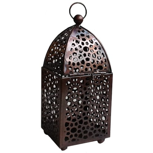 Bronze Metal Honeycombed Lantern