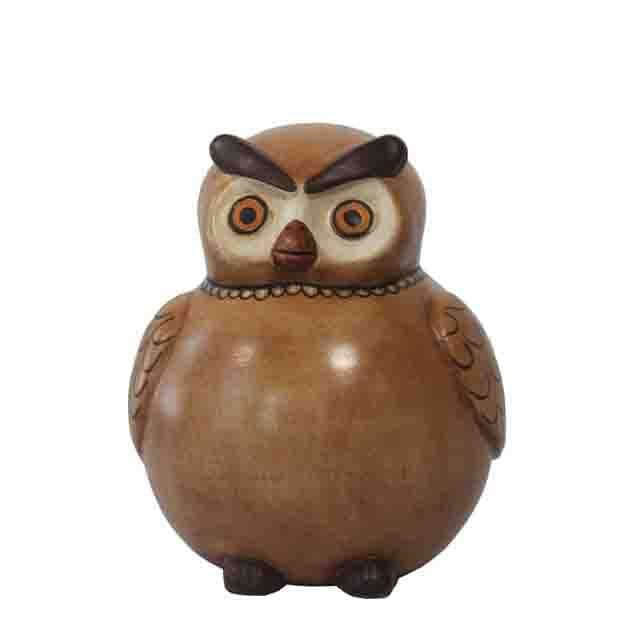 Ceramic Owl Bank - Brown