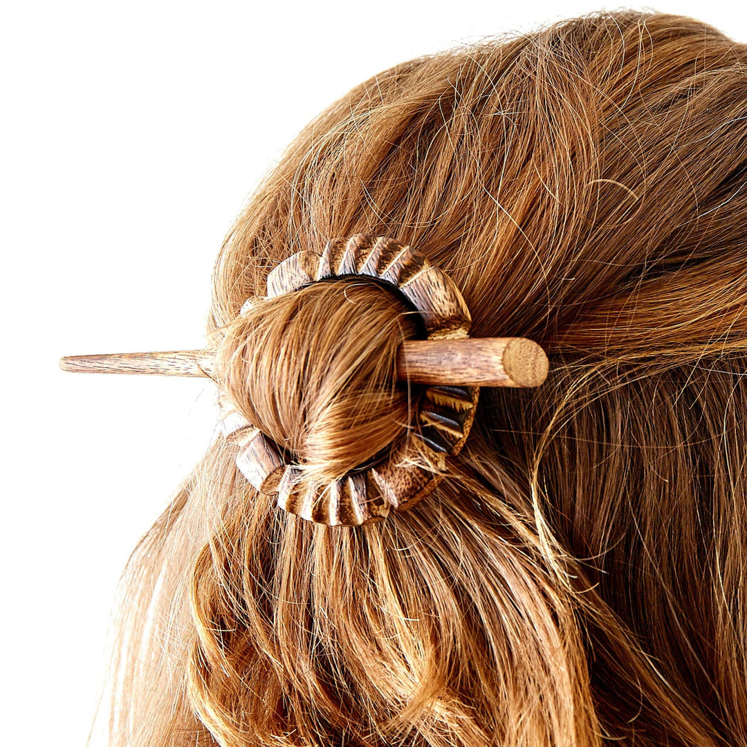 Wooden Circular Hair Pin