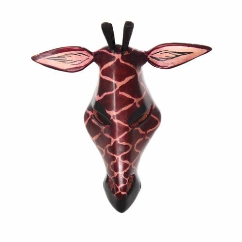 Wood Giraffe Mask Wall Hanging