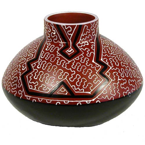 Shipibo Round Pot with Short Stack