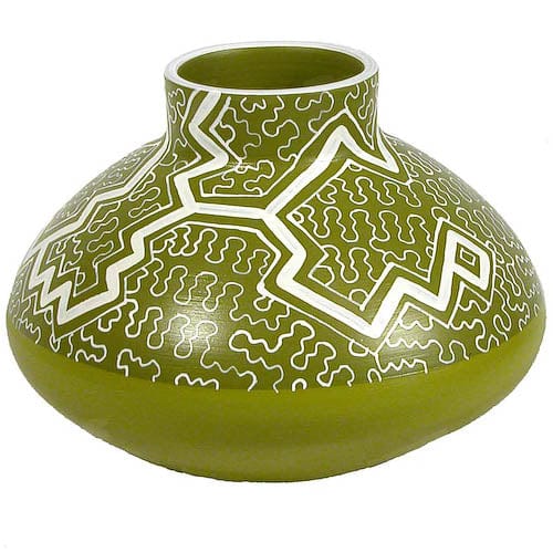 Shipibo Round Pot with Short Stack