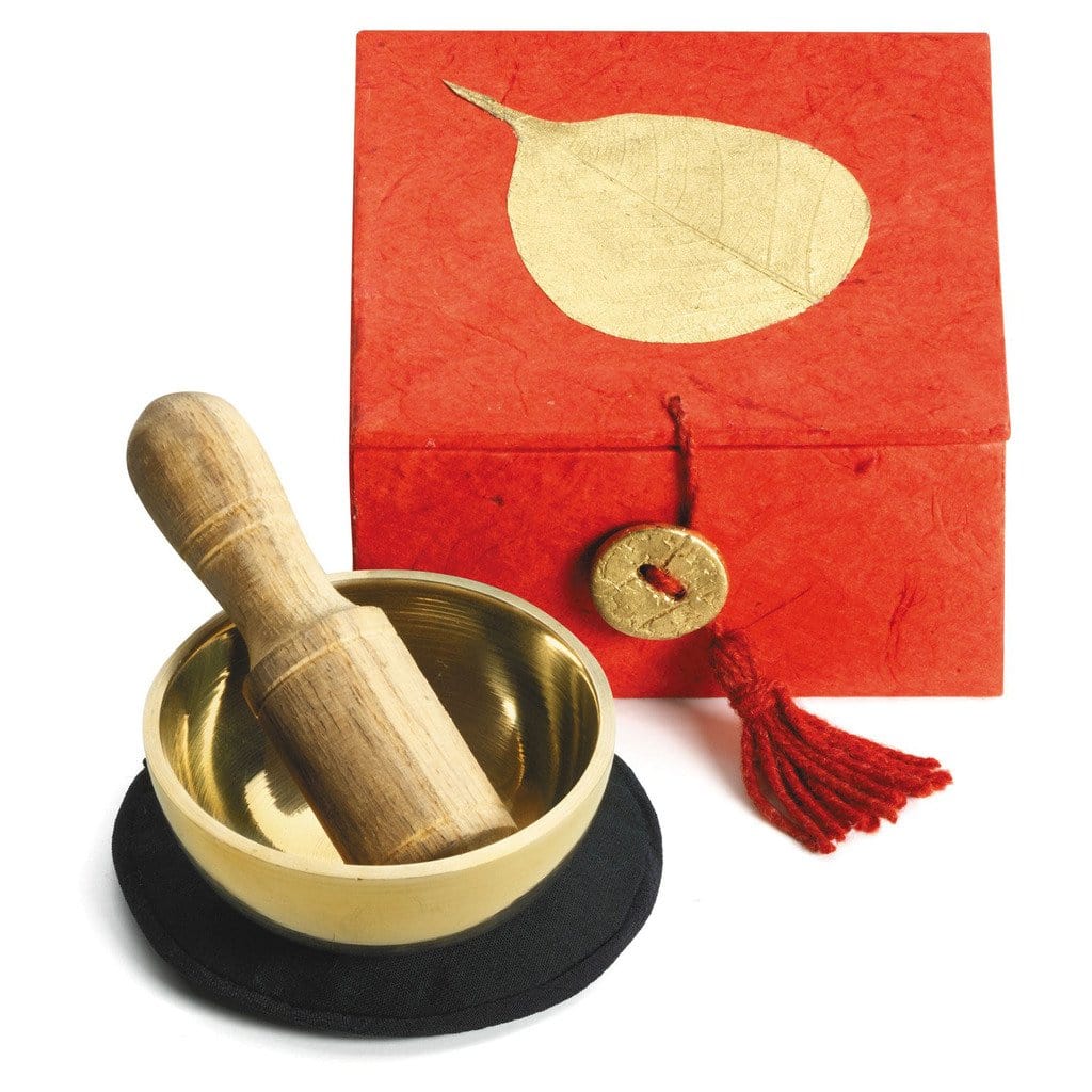 Mini Meditation Bowl Box 2" Gold Bodhi