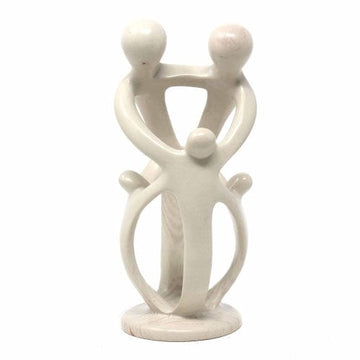 Natural Soapstone Family Sculpture