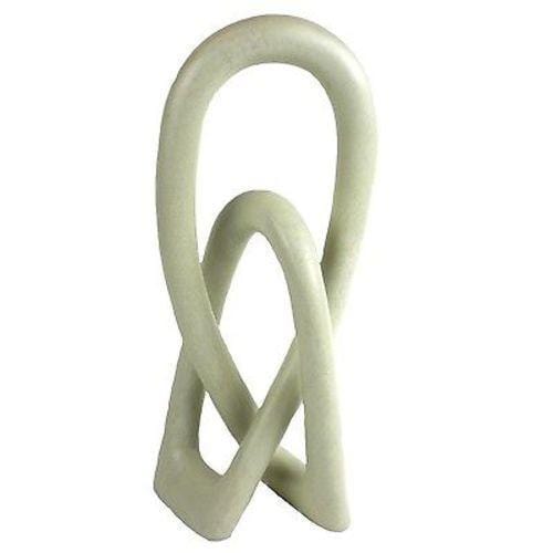 Soapstone Eternal Love Knot Sculpture - 10 inch - Natural Stone