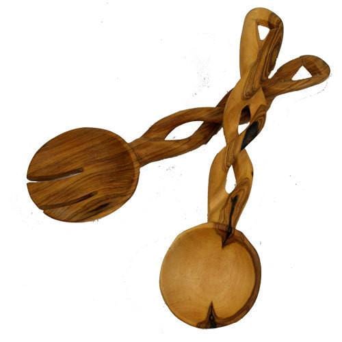 Braided Olive Wood Serving Set