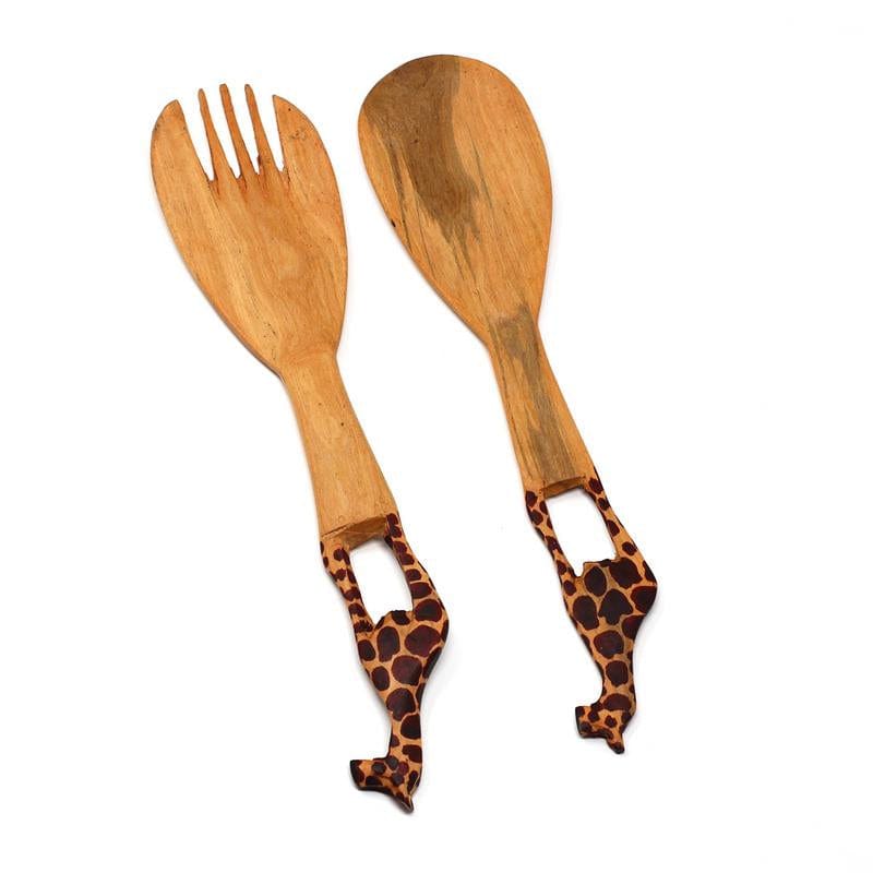 Salad Serving Set - Giraffe