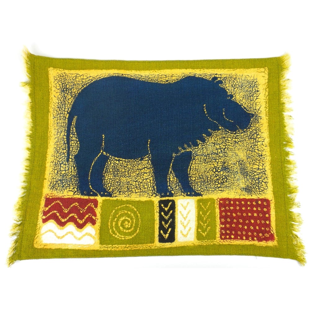 Green Hippo Batik Placemat