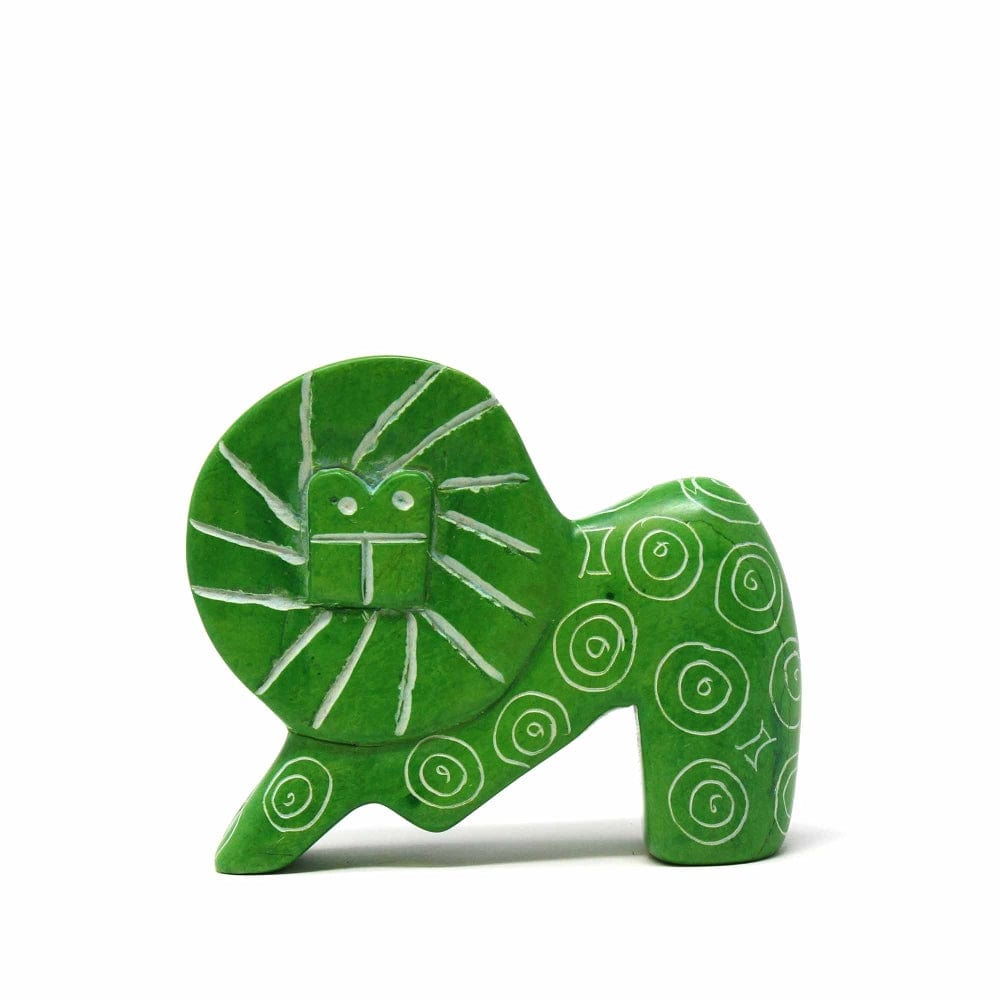 Soapstone Lion - Green