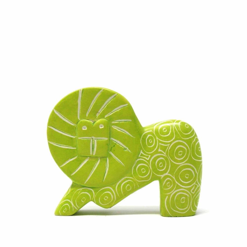 Soapstone Lion - Lime