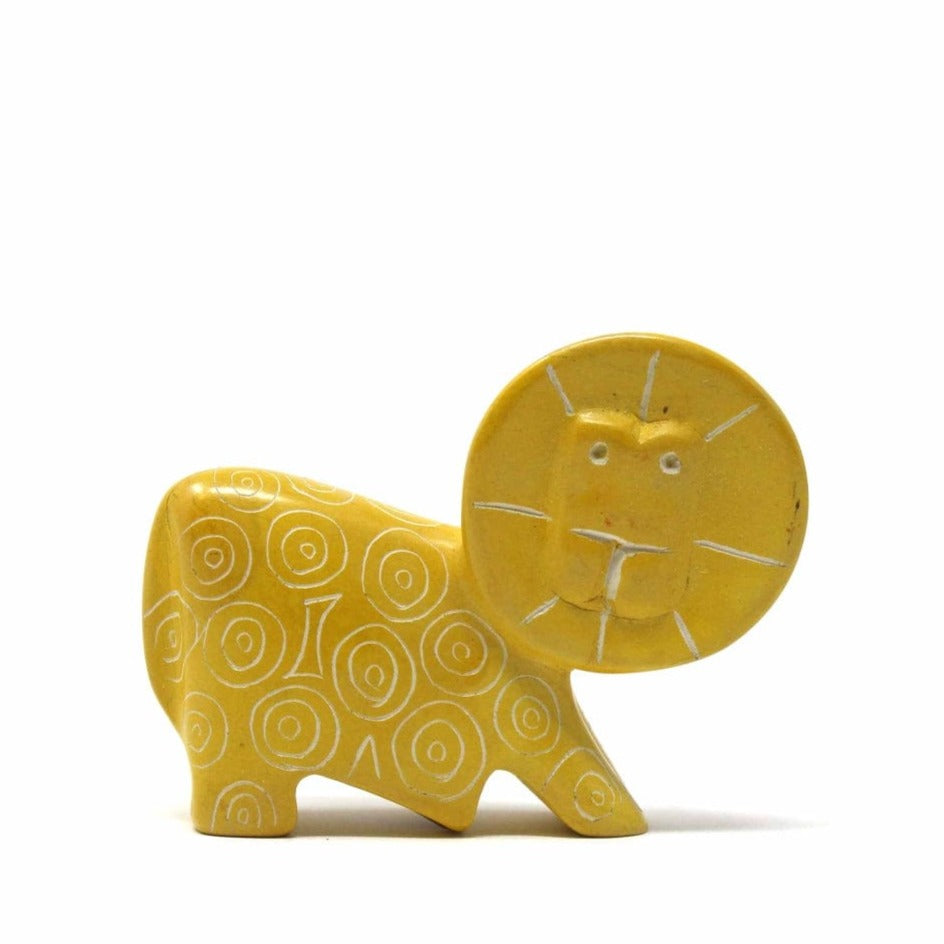 Soapstone Lion - Yellow