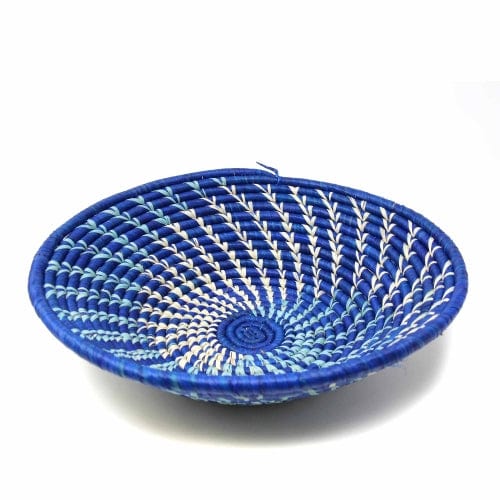 Woven Sisal Basket - Blue