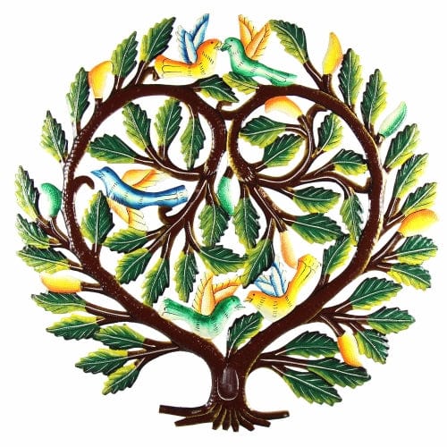 24 inch Painted Tree of Life Heart