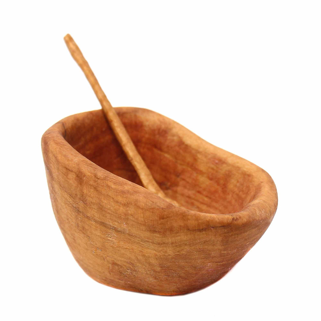 Reclaimed Olive Wood Salt Pot