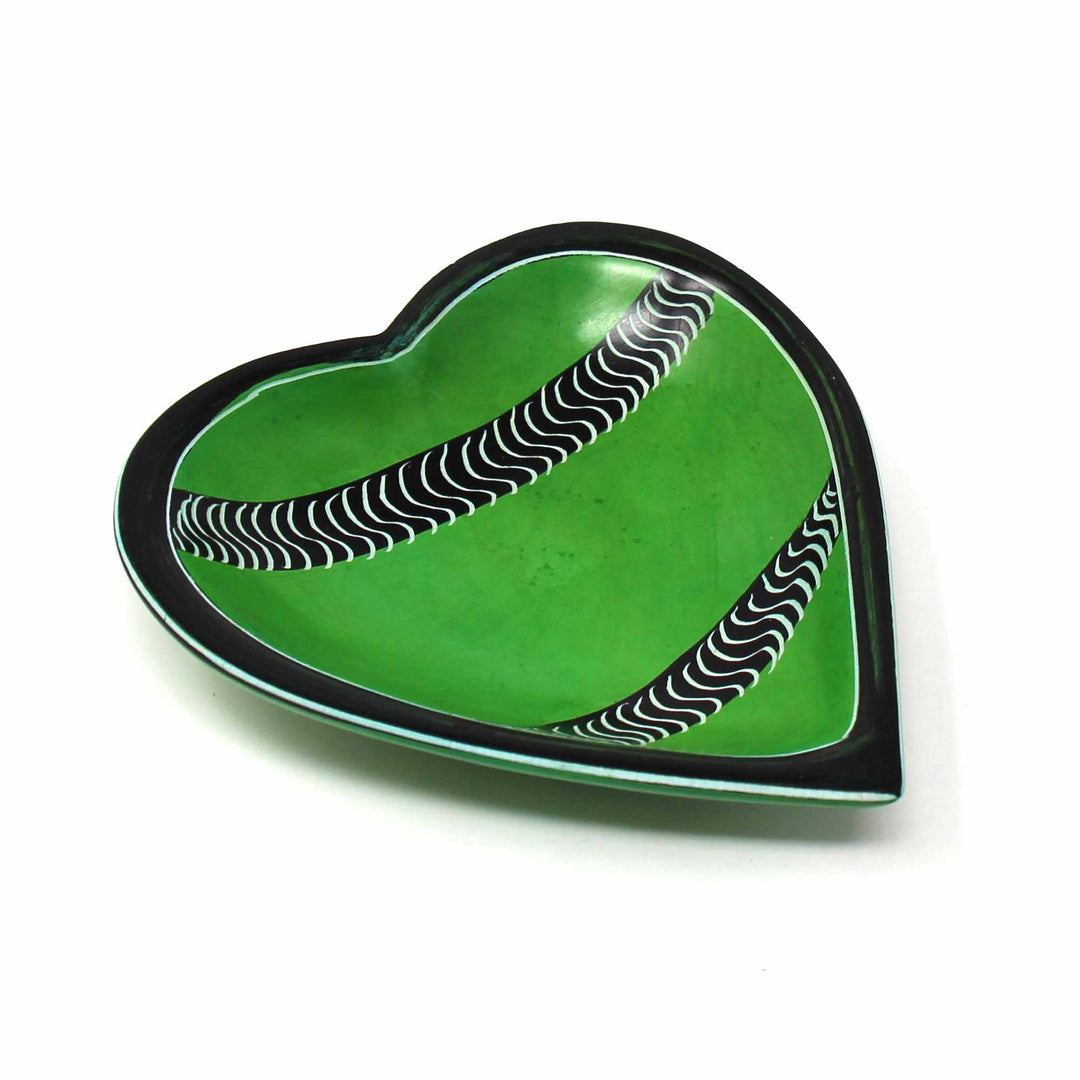Soapstone Heart Bowl - Medium - Green