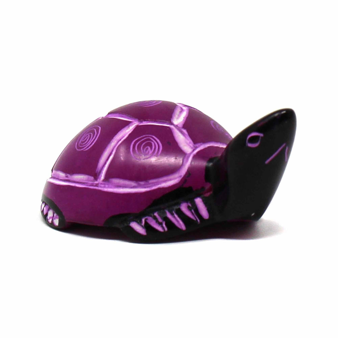 Soapstone Turtle - Fuchsia