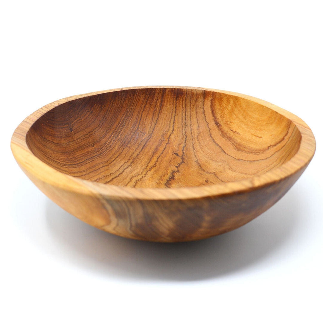 Rustic Olive Wood Bowl - 10 inch