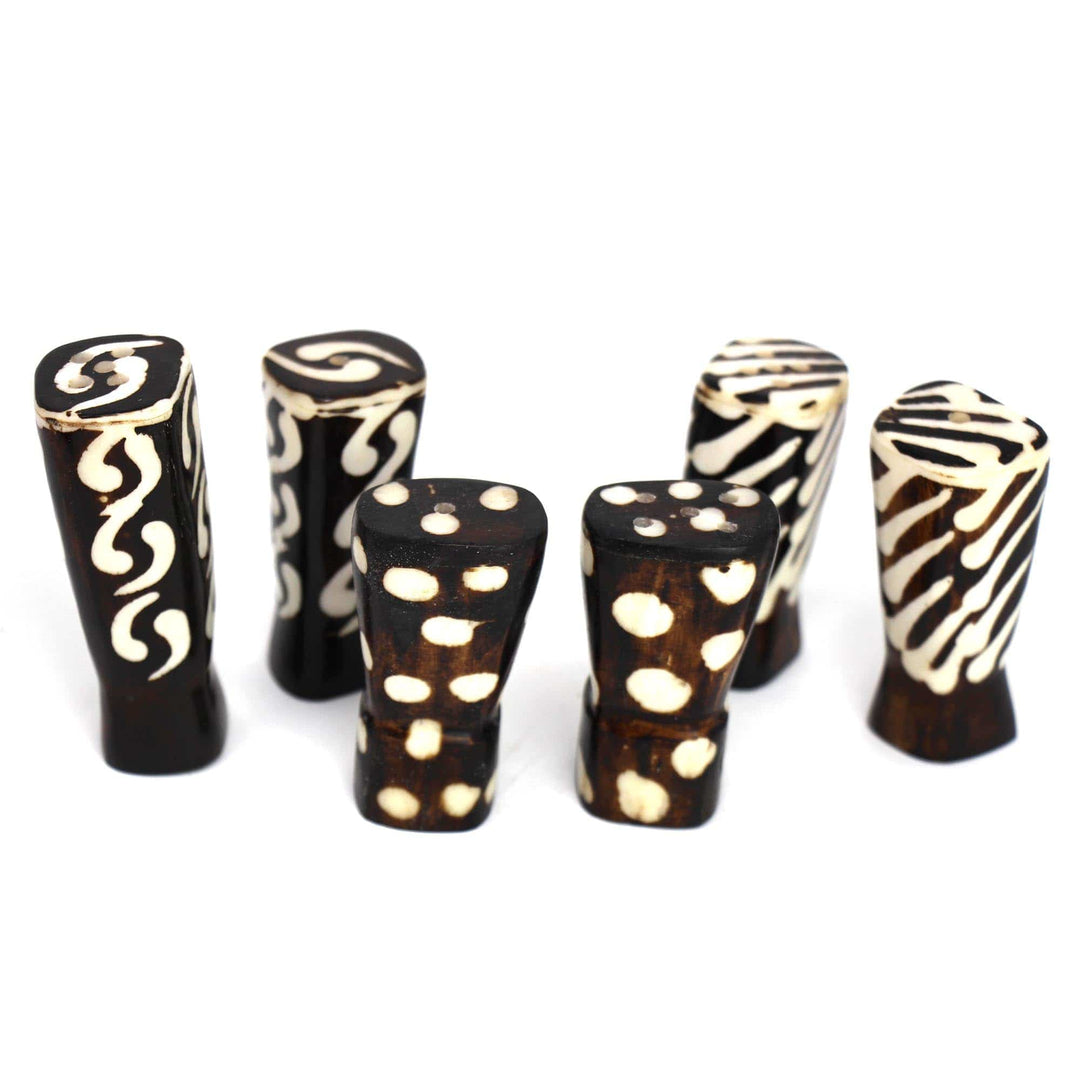 Batik Bone Salt & Pepper Shakers - Traditional Batik