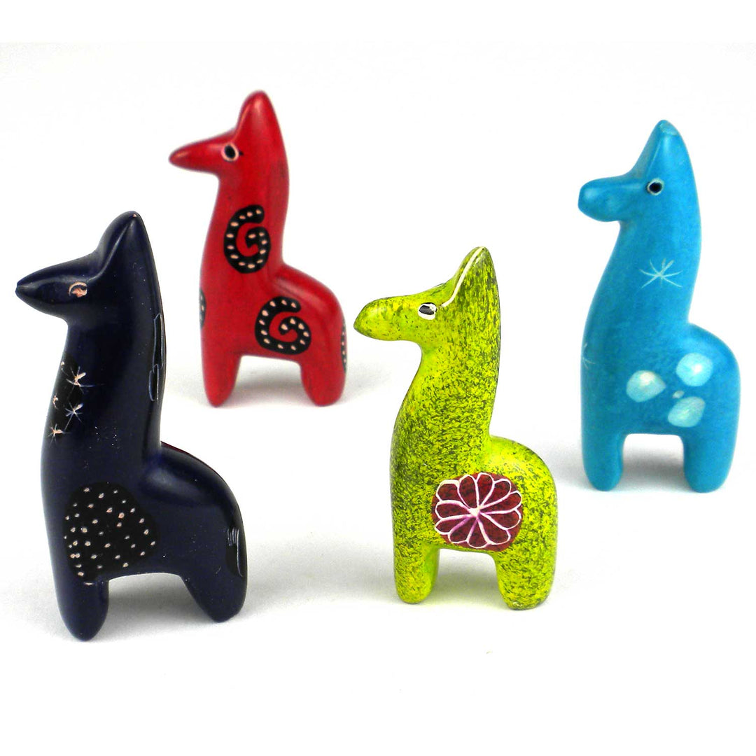 Soapstone Tiny Giraffe Sculptures - Assorted - Pack of 5